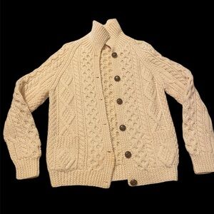 Aran knit cardigan